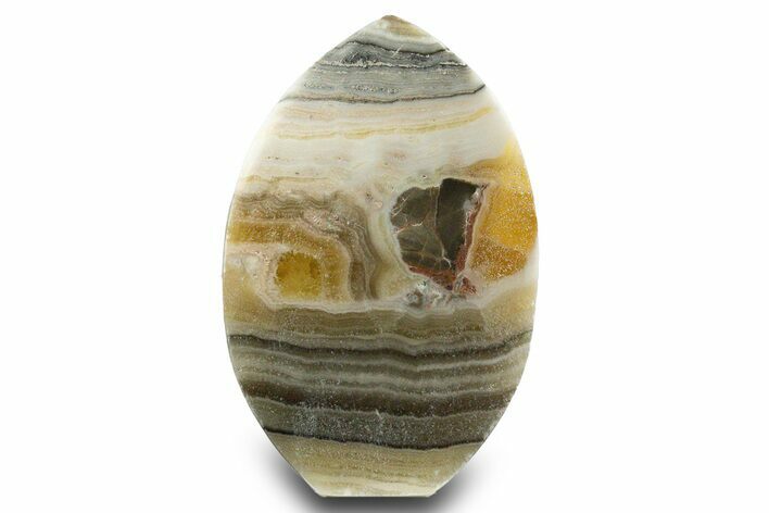 Polished Zebra Calcite Flame - Mexico #323281